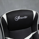 Black & White Ergonomic Gaming Chair with Adjustable Height