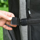 Grey Pet Travel Backpack with Trolley and Telescopic Handle