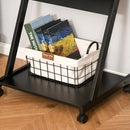 Black Mobile Computer Desk with Sliding Keyboard Tray