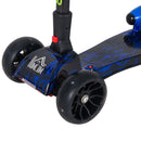 Blue Kids 3-Wheel Scooter with Flashing Wheels and Music