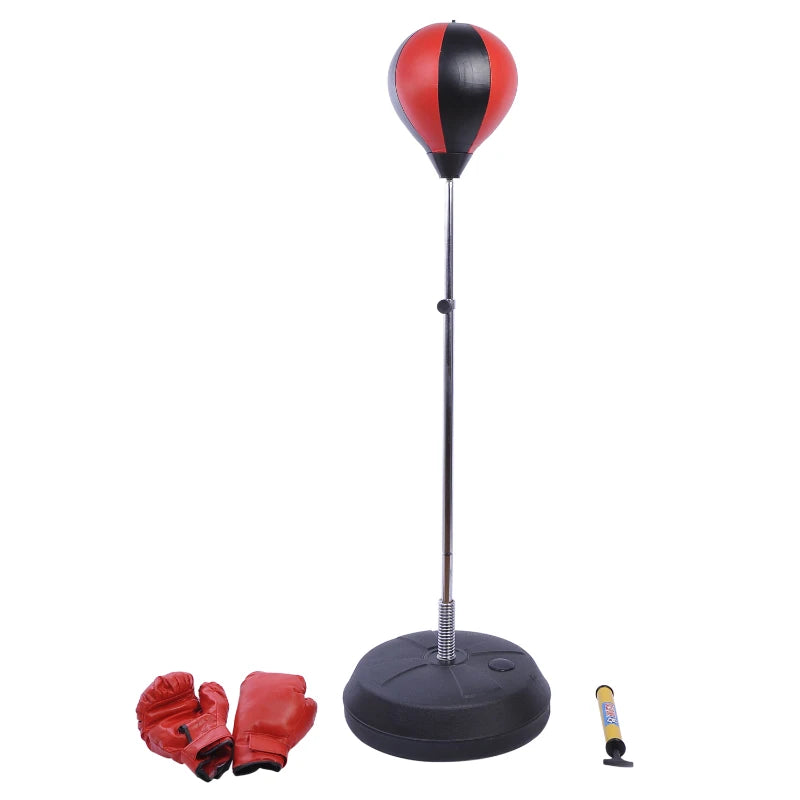 Kids Adjustable Height Boxing Punch Ball Set - Blue - Gloves & Pump ...