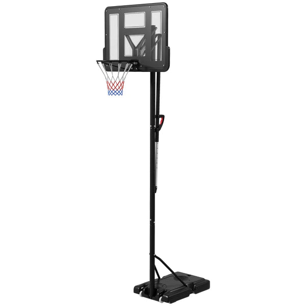 Adjustable Freestanding Basketball Hoop - Black, 2.35-3.05M