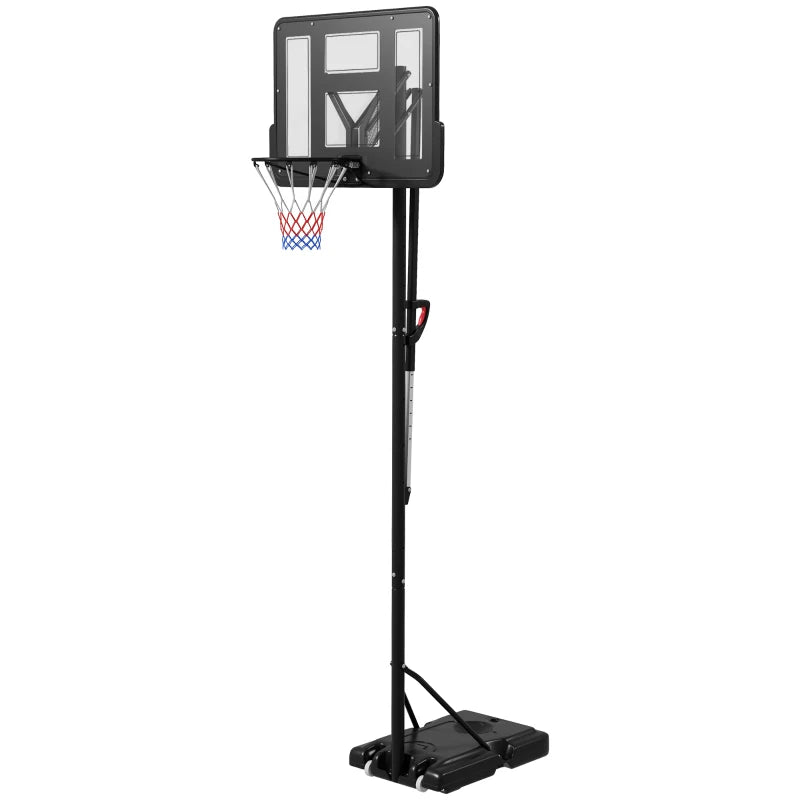 Adjustable Freestanding Basketball Hoop - Black, 2.35-3.05M