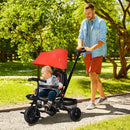 Red 4-in-1 Kids Trike with Adjustable Seat & Canopy