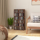 Set of Two Mid Brown Wood-Effect CD Storage Units