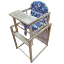 Blue Padded Baby Highchair - Compact Design (50Lx44Wx88H cm)