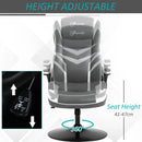 Grey Adjustable Swivel Video Game Chair