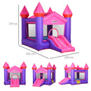 Kids' Inflatable Bounce Castle Trampoline Slide Set - Blue