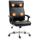 Black High-Back Massage Office Chair with Tilt & Remote Control