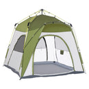 Green 4-Person Automatic Pop-Up Camping Tent