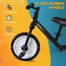 Black Kids Balance Bike with Removable Stabilizers - Ages 2-5