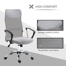 Light Grey Ergonomic Mesh Office Chair with Adjustable Height & Tilt