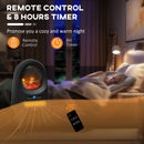 Black Ceramic Electric Space Heater with Realistic Flame Effect