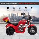 Red Kids 6V Electric Ride-On Motorcycle with Lights and Music