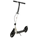 Blue Folding Kick Scooter with Adjustable Height and Dual Brake