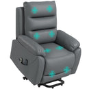 Grey Electric Power Lift Recliner Chair with Massage for Elderly