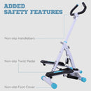 White Stepper with Handle for Home Fitness Aerobics