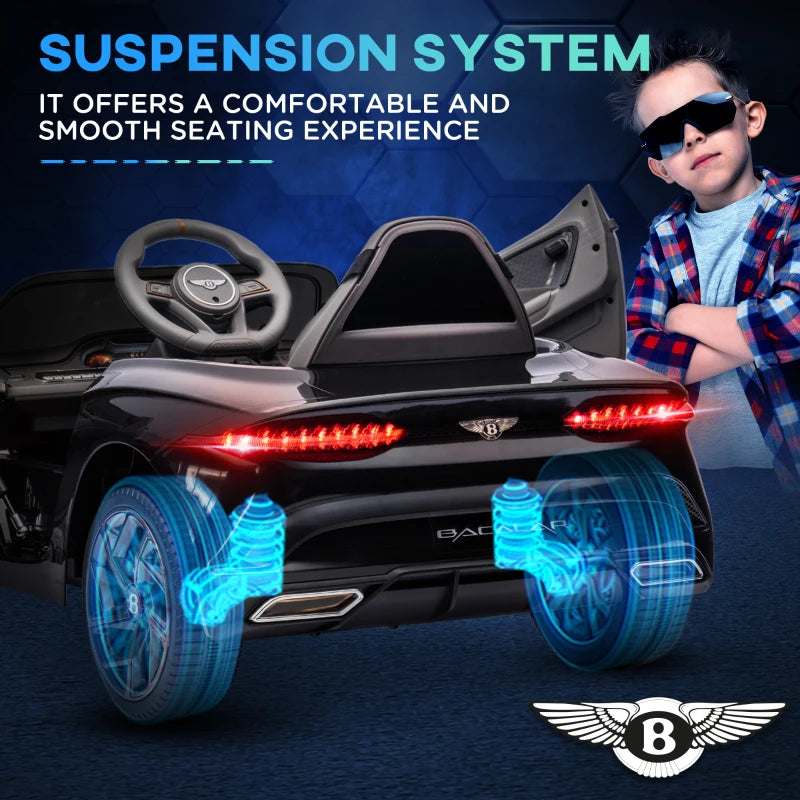 Black Licensed 12V Kids Electric Car with Remote Control