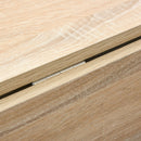 Foldable Drop-Leaf Dining Table with Storage Shelf - White