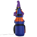 1.8m Inflatable Witches Halloween Decoration - Multicolour Polyester