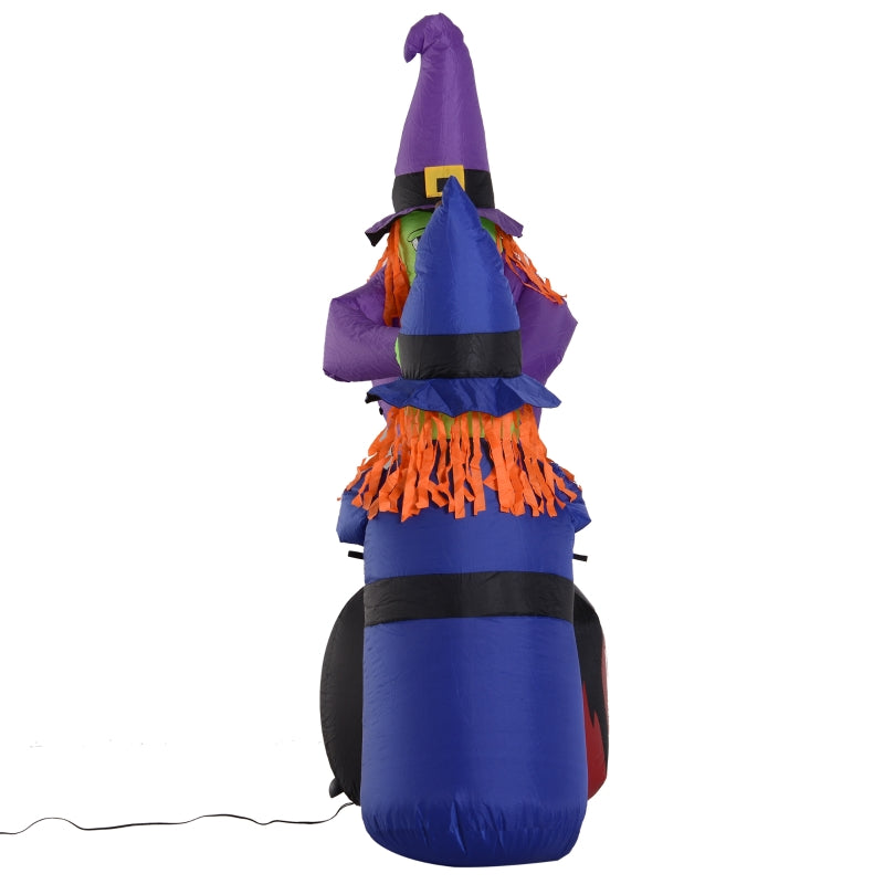 1.8m Inflatable Witches Halloween Decoration - Multicolour Polyester