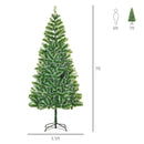 7FT Green Artificial Christmas Tree with Metal Stand