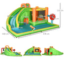 Kids 7-in-1 Bouncy Castle with Water Slide - Blue