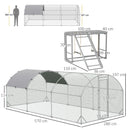 Large Chicken Run with Activity Shelf and Cover, 2.8 x 5.7 x 2m, Green