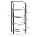 Black 5-Tier Steel Kitchen Shelving Unit