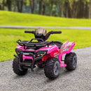 6V Pink Kids Electric Ride-On Quad Bike with Music | Ages 18-36 Months