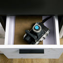 Modern White Marble Sideboard with 2 Doors and 3 Drawers