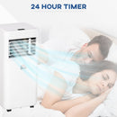 Portable 9000 BTU Air Conditioner - Cooling Dehumidifier Fan, White, 18m² Room, Remote & Timer