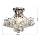 Crystal Ceiling Chandelier - Modern Silver