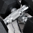 6kg Hex Rubber Dumbbells Set - Home Gym Weight Lifting Equipment