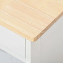 White Kitchen Trolley with Wine Rack and Storage