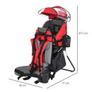 Red Baby Hiking Backpack Carrier with Hip Seat & Rain Cover