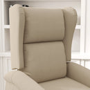 Beige Electric Recliner Armchair with Remote Control for Elderly