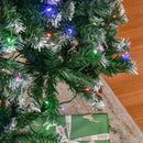 6FT Tall Pre-lit Slim Green Christmas Tree with 300 LED Lights