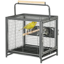 Portable Pet Bird Cage with Metal Handle - Blue