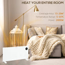 2000W White Electric Convector Heater - Adjustable Thermostat, Timer