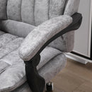 Grey Vibrating Massage Office Chair with Heat & High Back