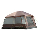 4-Person Blue Camping Tent with Vestibule, UV50+ Protection, Water Resistant, Portable Carry Bag