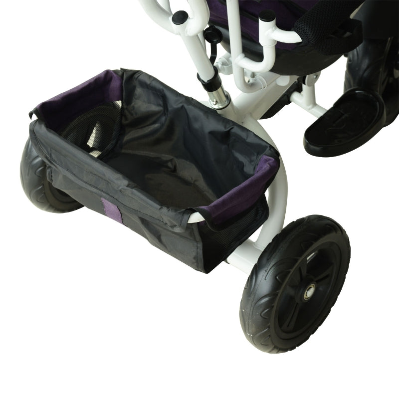 Purple Kids Sun Canopy Tricycle Stroller with Handle
