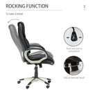 Black High Back Faux Leather Office Chair with Rocking Function
