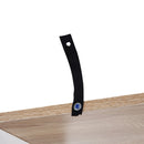 5-Tier Natural Wood S-Shaped Bookcase