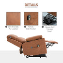 Brown Electric Power Lift Recliner Chair for Elderly with Remote Control