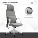 Grey Fabric Office Gaming Chair with Massage Lumbar Pillow