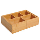 Bamboo Drawer Organiser Tray Divider, Adjustable 24.6-41cm, Natural Color