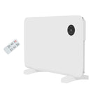 1200W White Electric Convector Heater, Freestanding/Wall Mounted, Adjustable Thermostat & Timer