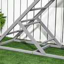 Galvanised Steel Chicken Run with Activity Shelf and Cover, 3x6x2m, Grey